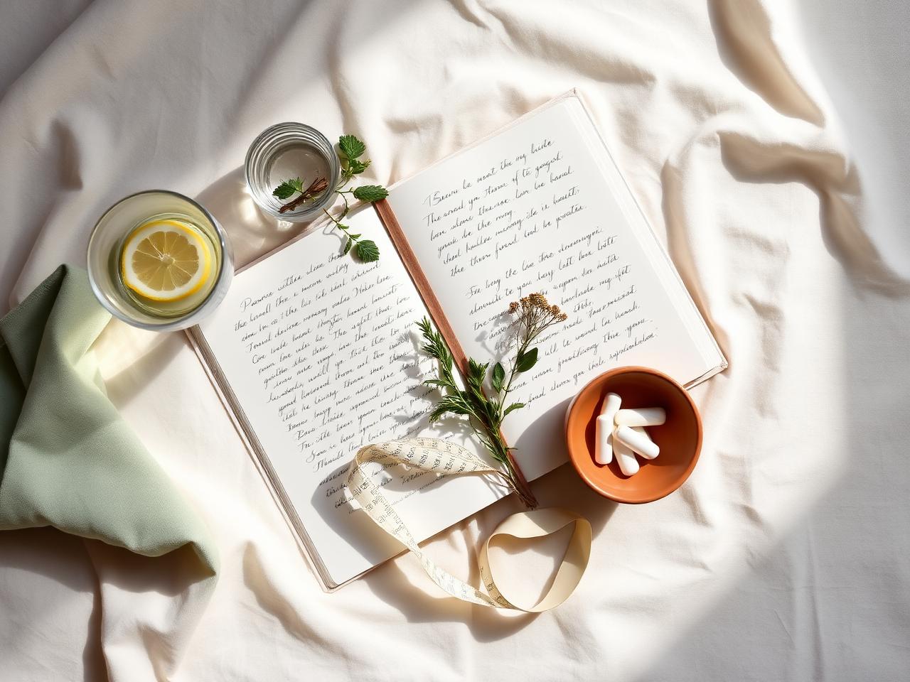 Diario de seguimiento del protocolo con agua con limón, hierbas y suplementos